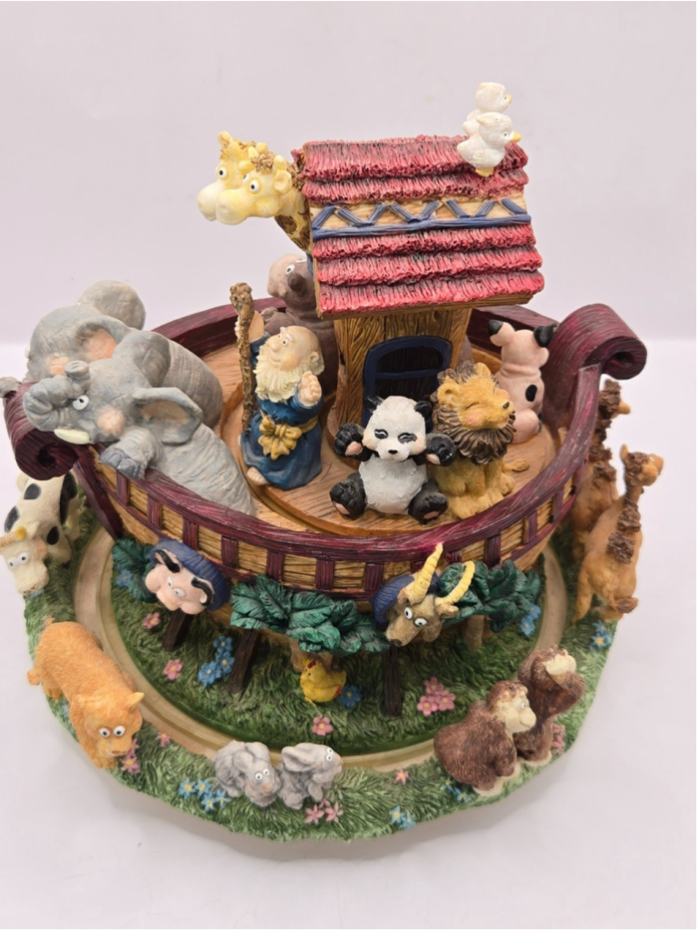 Classic Treasures Noah's Ark Musical Carousel "Raindrops Keep Falling"
